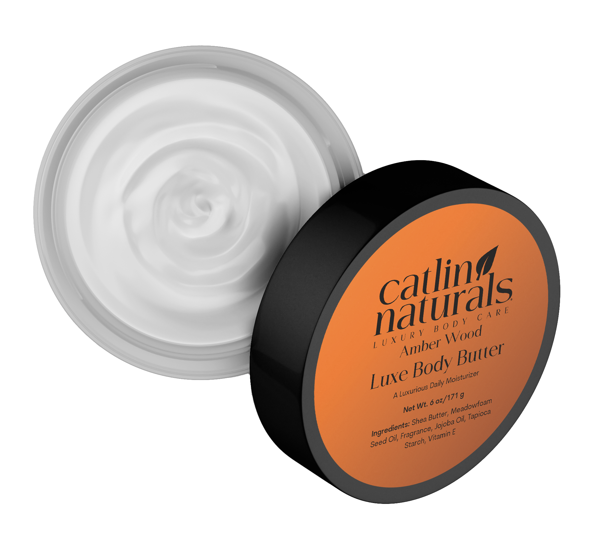 Amber Wood Body Butter — shea & walnut oil body butter with warm amber & sandalwood scent | Catlin Naturals